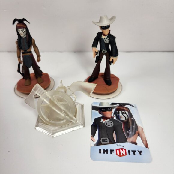 Disney Infinity Lone Ranger Lot Tonto Lone Ranger Crystal Card - Picture 1 of 6